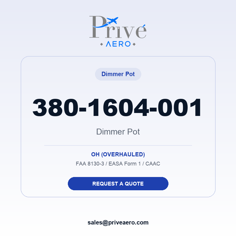 P/N 380-1604-001 DIMMER POT 380-1604-001 DIMMER POT – Privé Aero