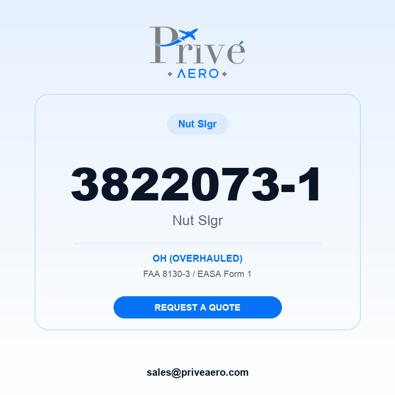 P/N 3822073-1 Nut Slgr 3822073-1 Nut Slgr – Privé Aero