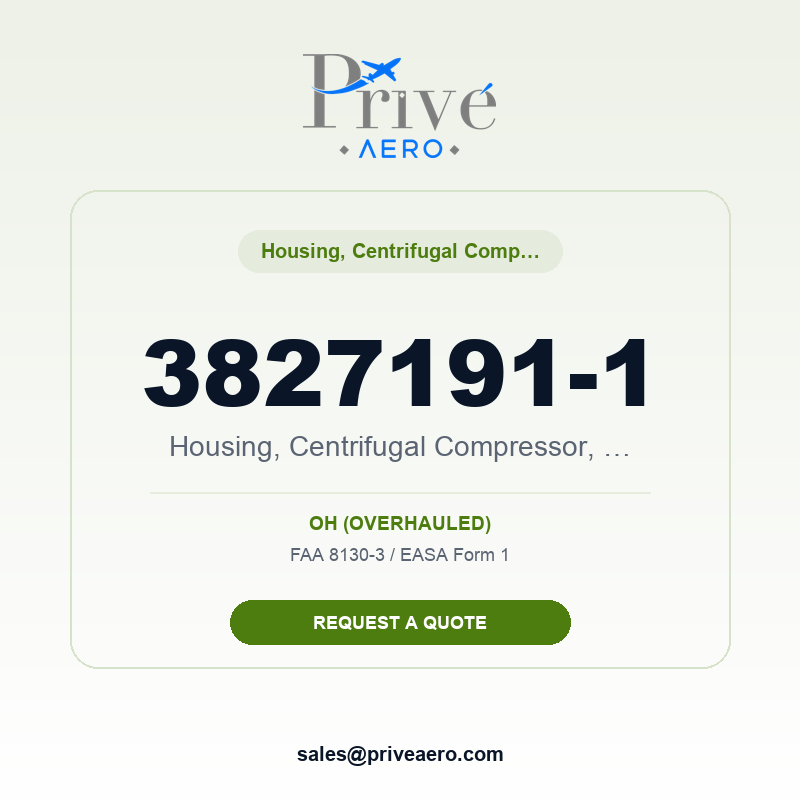 P/N 3827191-1 Housing, Centrifugal Compressor, Stage 1 3827191-1 Housing, Centrifugal Compressor, Stage 1 – Privé Aero