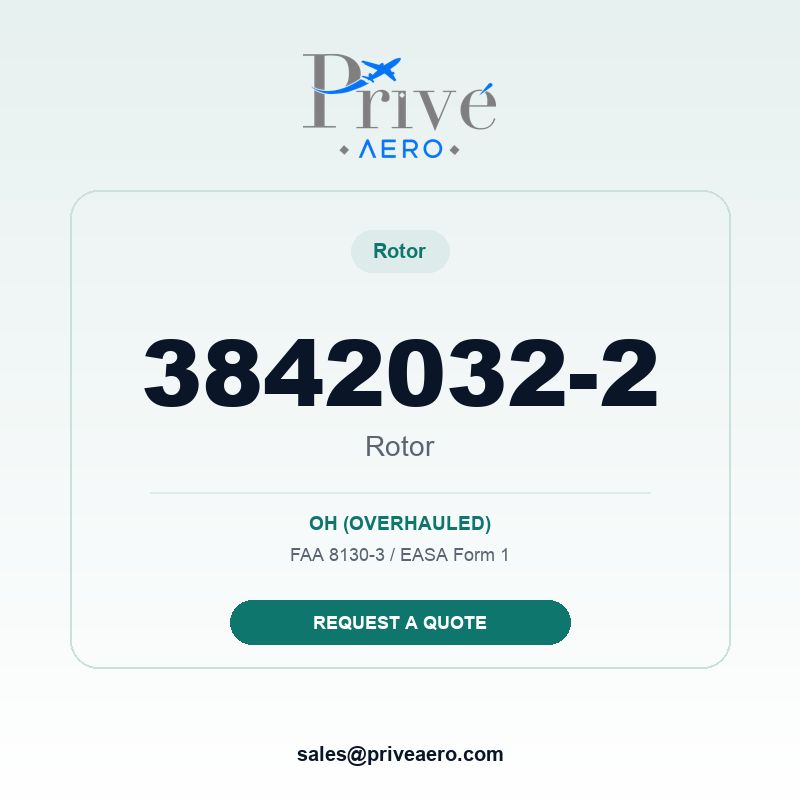 P/N 3842032-2 Rotor 3842032-2 Rotor – Privé Aero