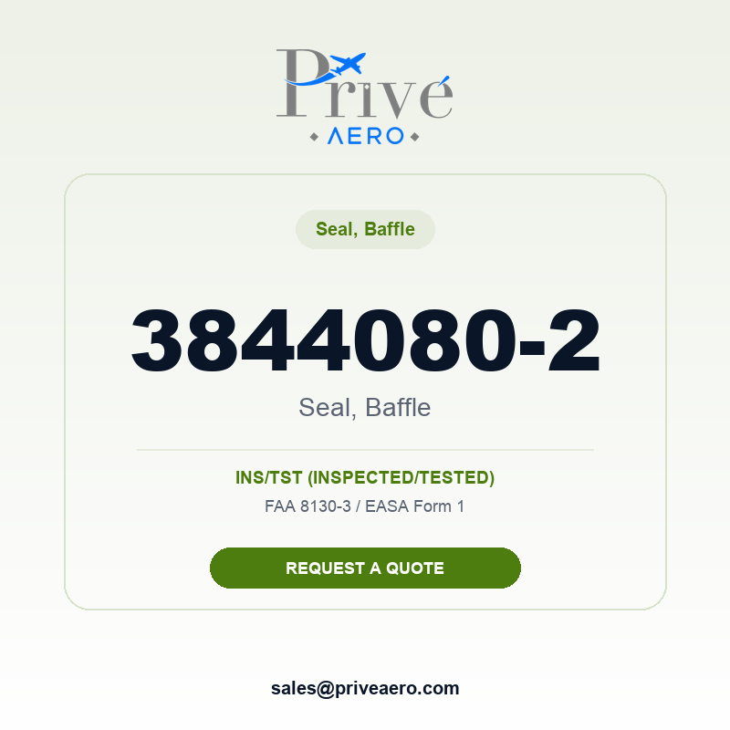 P/N 3844080-2 Seal, Baffle 3844080-2 Seal, Baffle – Privé Aero