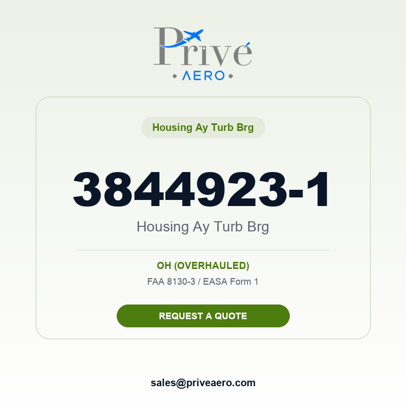 P/N 3844923-1 Housing Ay Turb Brg 3844923-1 Housing Ay Turb Brg – Privé Aero