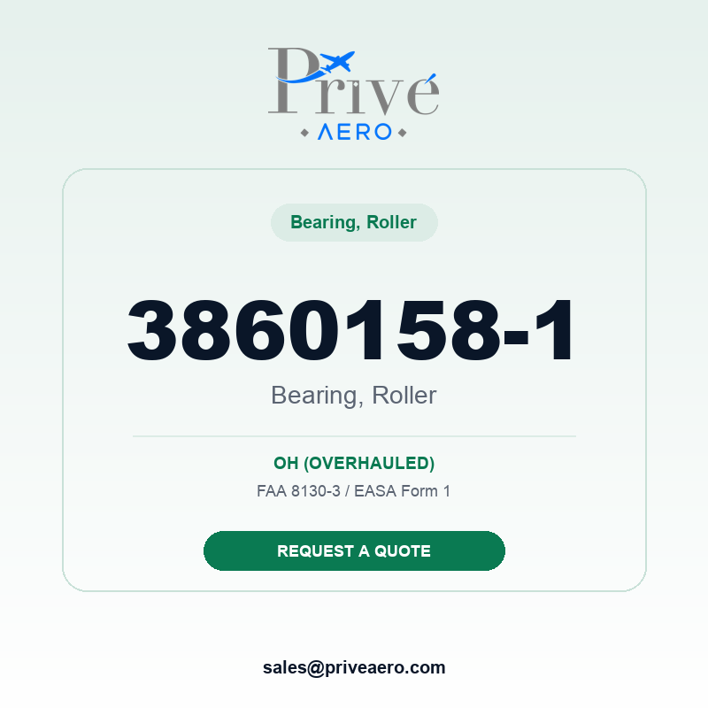 P/N 3860158-1 Bearing, Roller 3860158-1 Bearing, Roller – Privé Aero