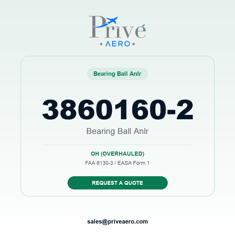 P/N 3860160-2 Bearing Ball Anlr 3860160-2 Bearing Ball Anlr – Privé Aero