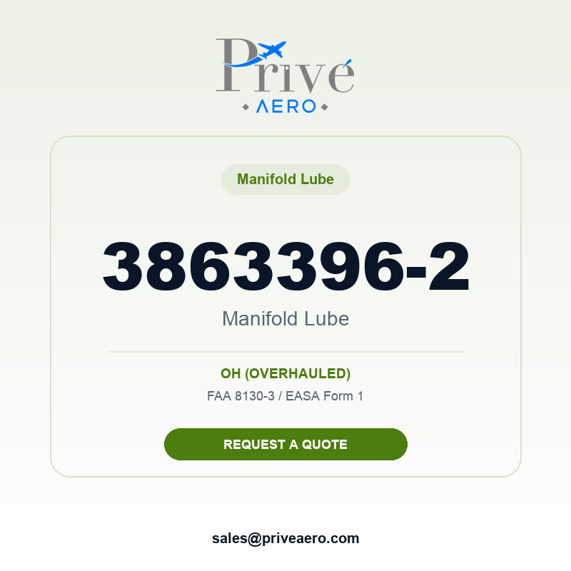 P/N 3863396-2 Manifold Lube 3863396-2 Manifold Lube – Privé Aero
