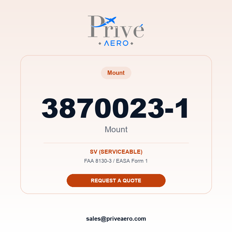 P/N 3870023-1 Mount 3870023-1 Mount – Privé Aero