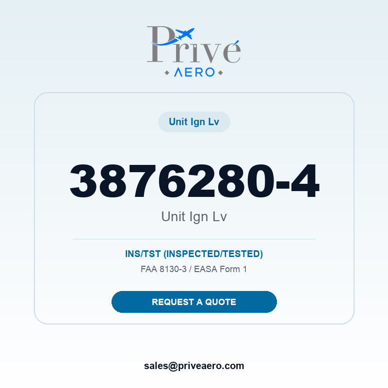 P/N 3876280-4 Unit Ign Lv 3876280-4 Unit Ign Lv – Privé Aero
