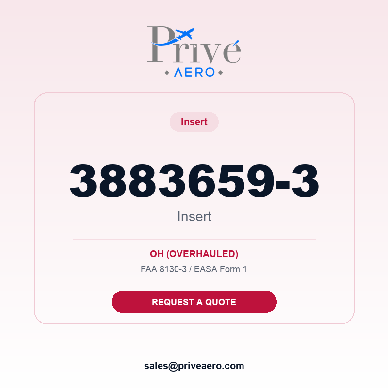 P/N 3883659-3 Insert 3883659-3 Insert – Privé Aero