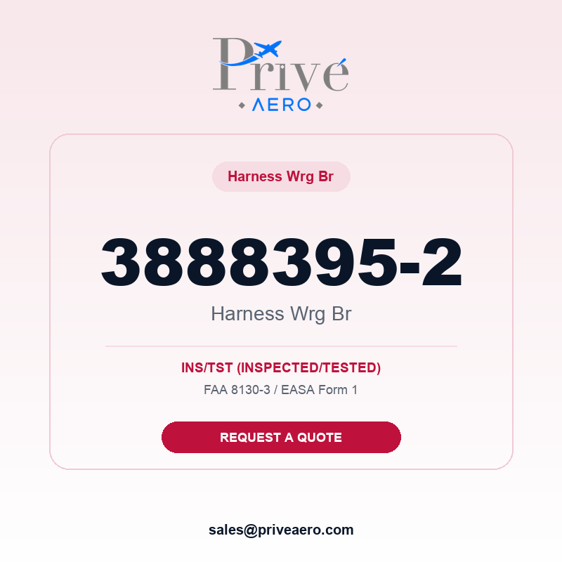 P/N 3888395-2 Harness Wrg Br 3888395-2 Harness Wrg Br – Privé Aero