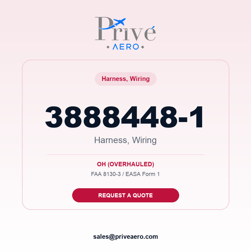 P/N 3888448-1 Harness, Wiring 3888448-1 Harness, Wiring – Privé Aero