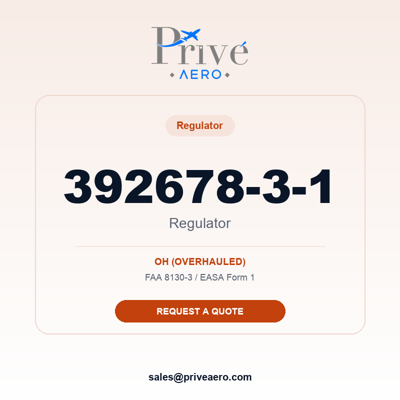 P/N 392678-3-1 Regulator 392678-3-1 Regulator – Privé Aero
