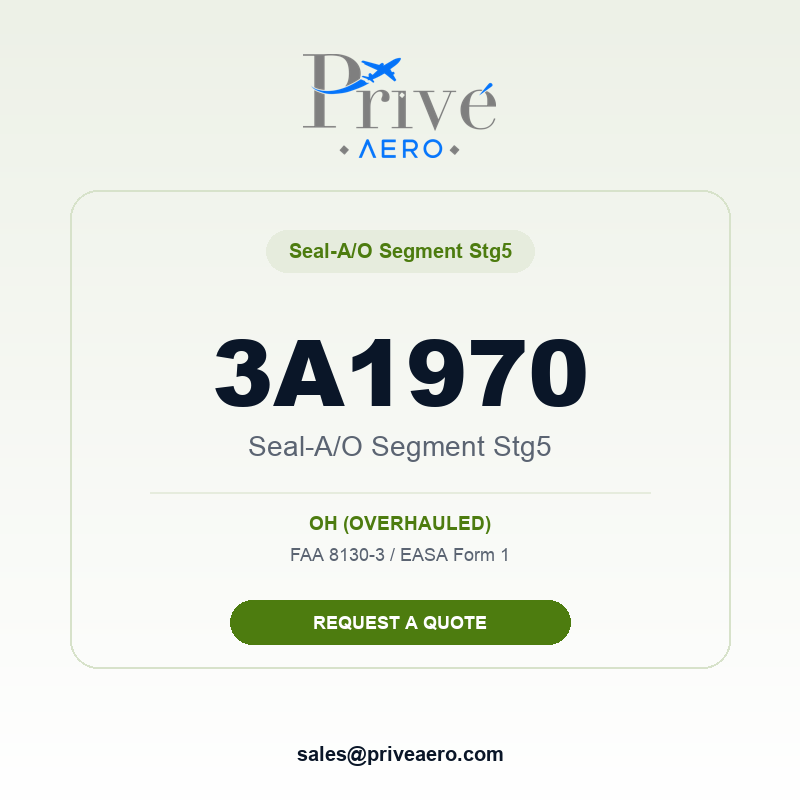 P/N 3A1970 Seal-A/O Segment Stg5 3A1970 Seal-A/O Segment Stg5 – Privé Aero