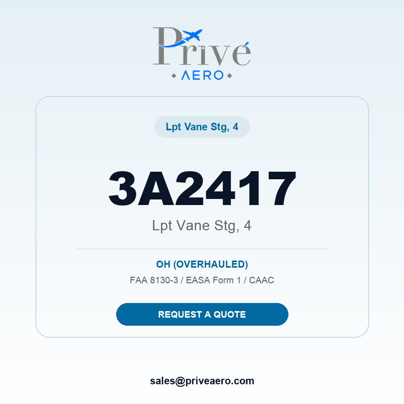 P/N 3A2417 LPT VANE STG, 4 3A2417 LPT VANE STG, 4 – Privé Aero