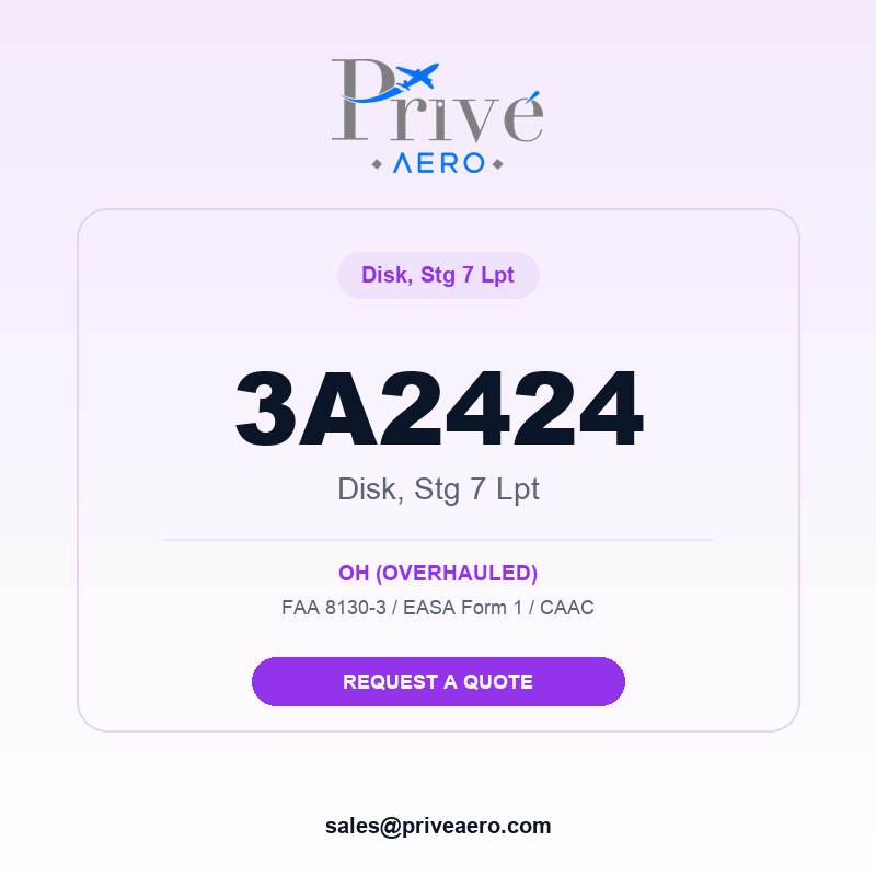 P/N 3A2424 DISK, STG 7 LPT 3A2424 DISK, STG 7 LPT – Privé Aero