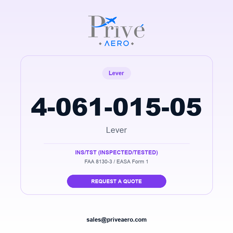 P/N 4-061-015-05 Lever 4-061-015-05 Lever – Privé Aero