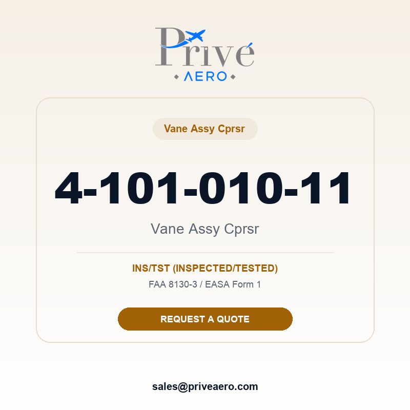 P/N 4-101-010-11 Vane ASSY Cprsr 4-101-010-11 Vane ASSY Cprsr – Privé Aero