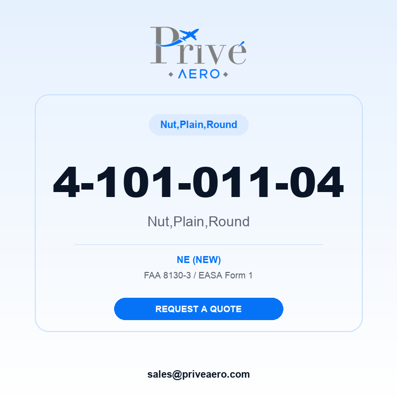 P/N 4-101-011-04 Nut,plain,round 4-101-011-04 Nut,plain,round – Privé Aero