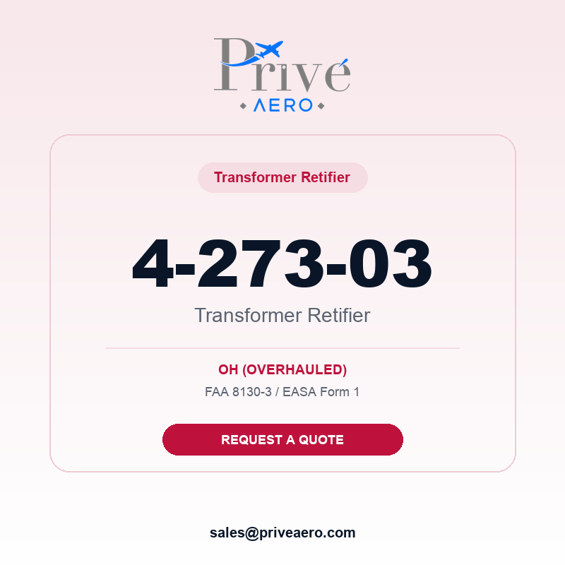 P/N 4-273-03 Transformer Retifier 4-273-03 Transformer Retifier – Privé Aero