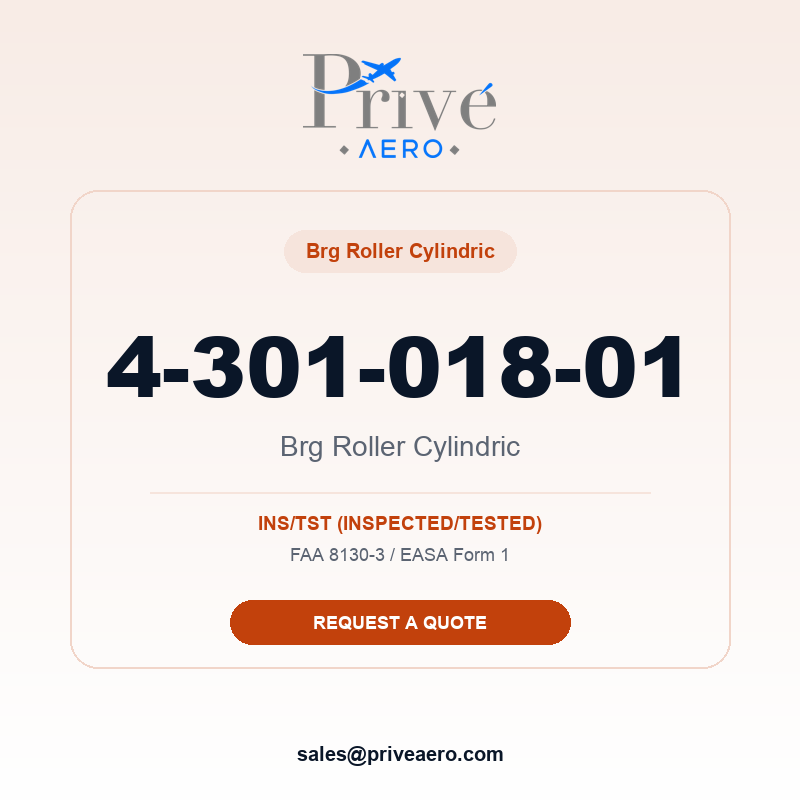 P/N 4-301-018-01 Brg Roller Cylindric 4-301-018-01 Brg Roller Cylindric – Privé Aero