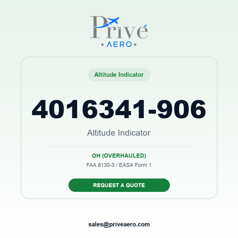 P/N 4016341-906 Altitude Indicator 4016341-906 Altitude Indicator – Privé Aero