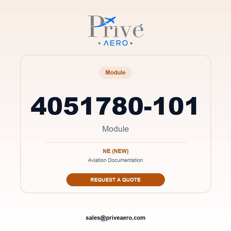 P/N 4051780-101 Module 4051780-101 Module – Privé Aero
