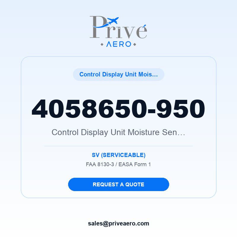 P/N 4058650-950 Control Display Unit Moisture Sensitive 4058650-950 Control Display Unit Moisture Sensitive – Privé Aero