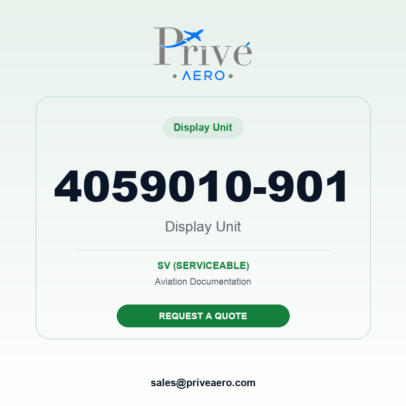 P/N 4059010-901 Display Unit 4059010-901 Display Unit – Privé Aero