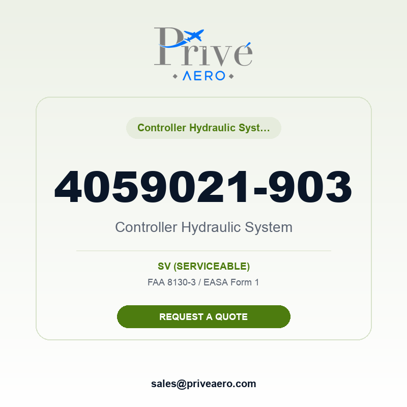 P/N 4059021-903 Controller Hydraulic System 4059021-903 Controller Hydraulic System – Privé Aero