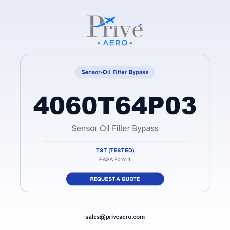 P/N 4060T64P03 Sensor-Oil Filter Bypass 4060T64P03 Sensor-Oil Filter Bypass – Privé Aero