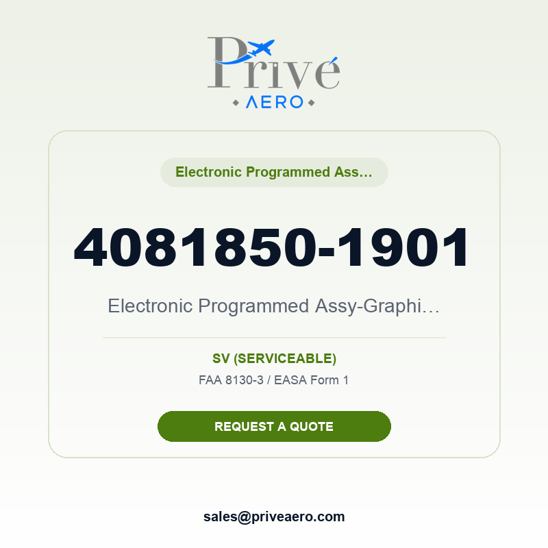 P/N 4081850-1901 Electronic Programmed Assy-graphics GE 4081850-1901 Electronic Programmed Assy-graphics GE – Privé Aero
