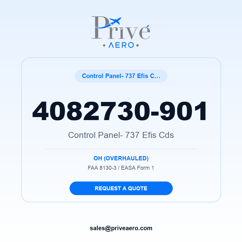 P/N 4082730-901 Control Panel- 737 EFIS Cds 4082730-901 Control Panel- 737 EFIS Cds – Privé Aero