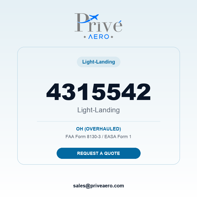 P/N 4315542 Light-Landing 4315542 Light-Landing – Privé Aero
