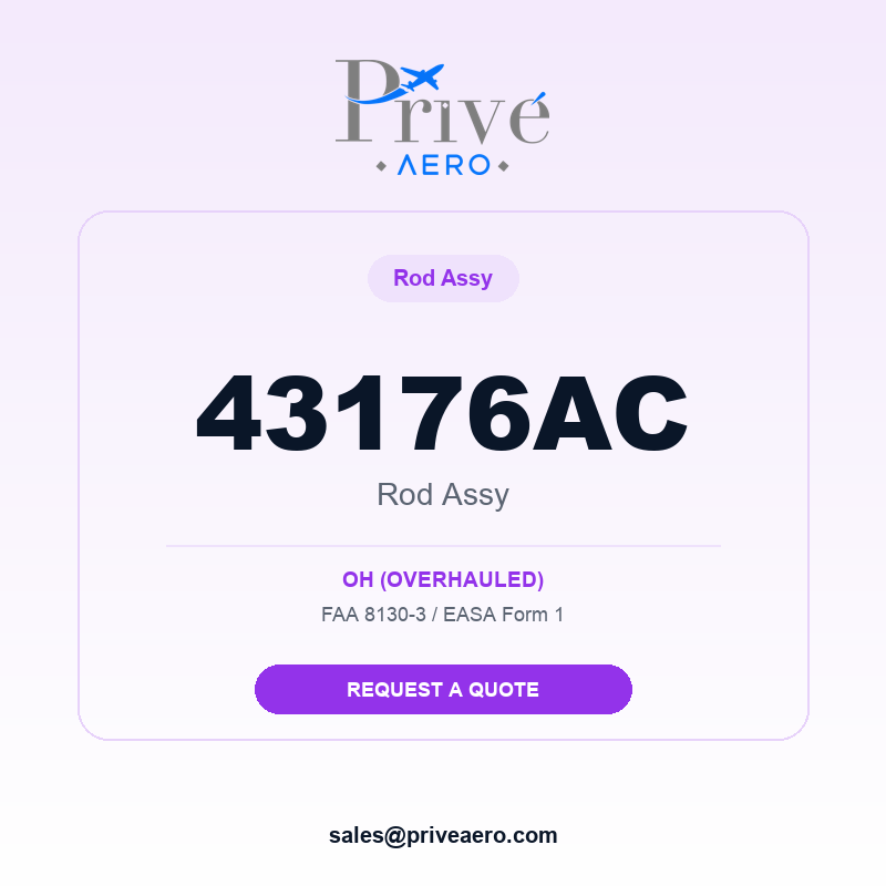 P/N 43176AC Rod Assy 43176AC Rod Assy – Privé Aero