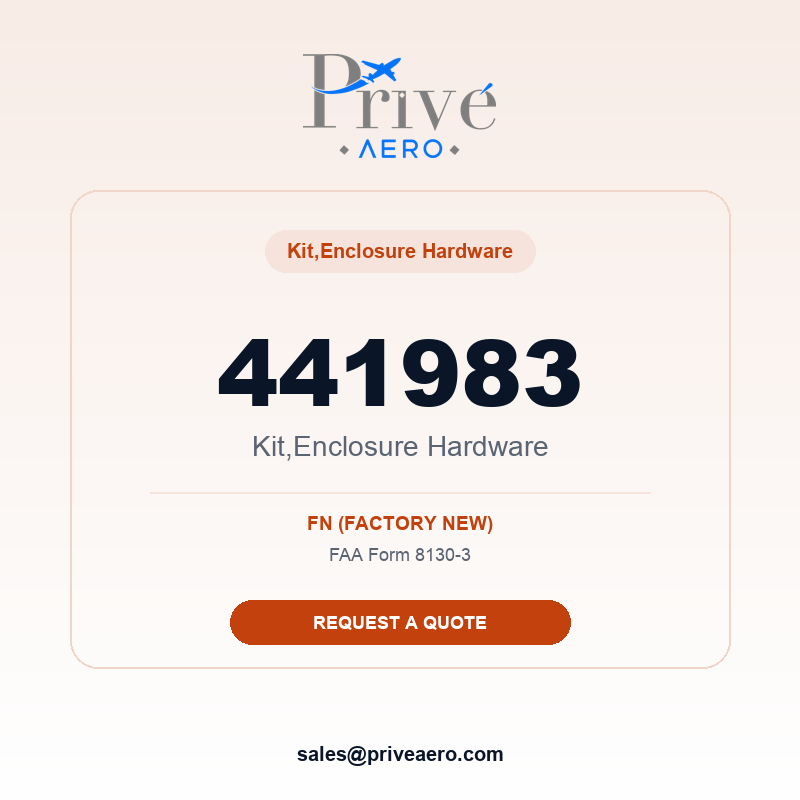 P/N 441983 Kit,Enclosure Hardware 441983 Kit,Enclosure Hardware – Privé Aero