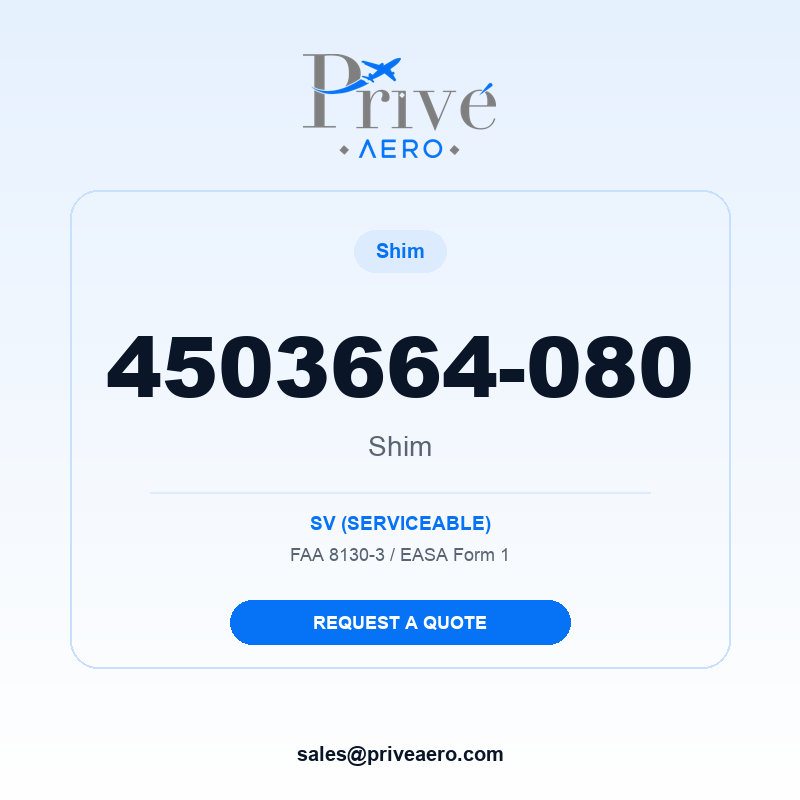 P/N 4503664-080 Shim 4503664-080 Shim – Privé Aero