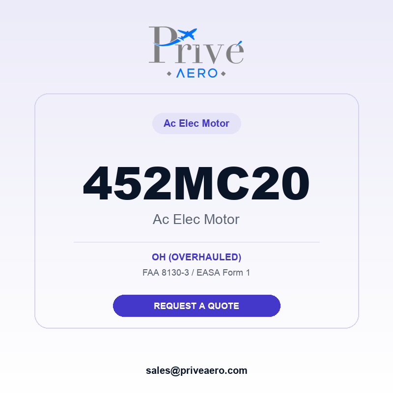 P/N 452MC20 Ac Elec Motor 452MC20 Ac Elec Motor – Privé Aero
