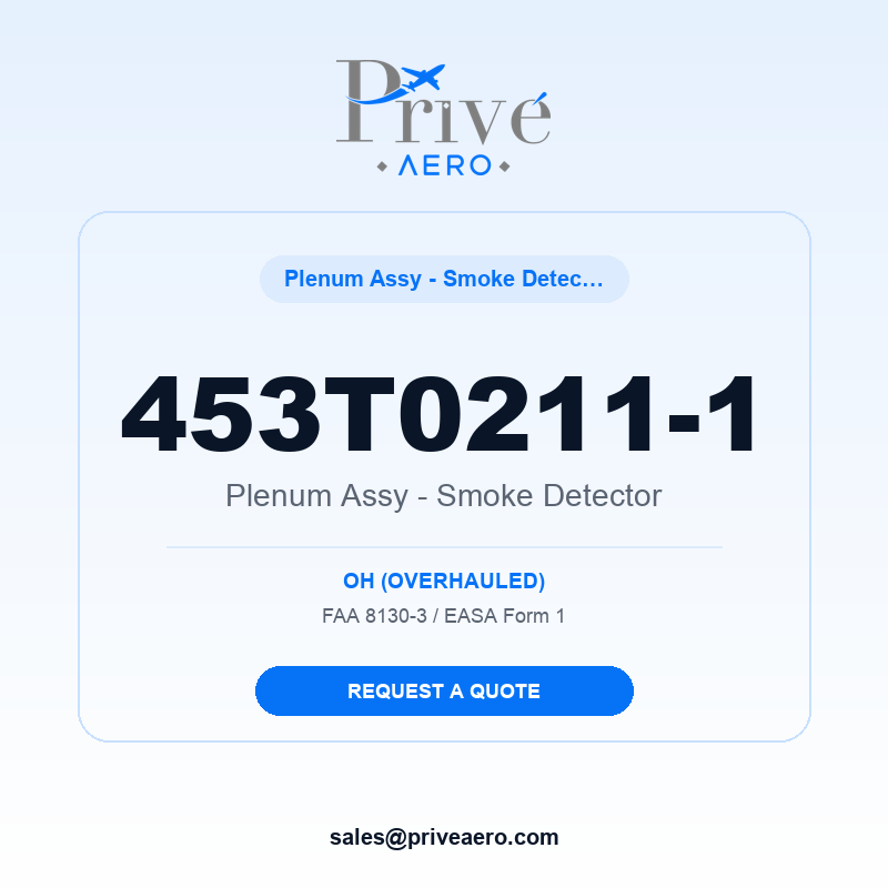 P/N 453T0211-1 Plenum ASSY - Smoke Detector 453T0211-1 Plenum ASSY - Smoke Detector – Privé Aero