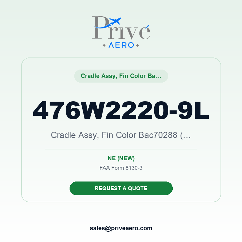 P/N 476W2220-9L Cradle Assy, Fin Color Bac70288 (Gray) 476W2220-9L Cradle Assy, Fin Color Bac70288 (Gray) – Privé Aero