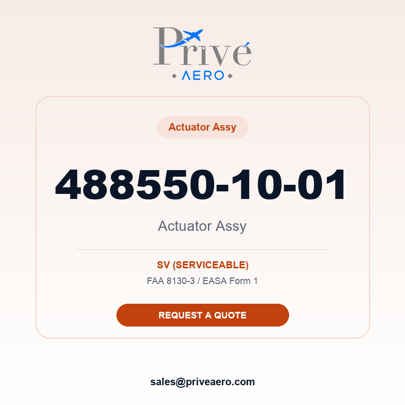 P/N 488550-10-01 Actuator Assy 488550-10-01 Actuator Assy – Privé Aero