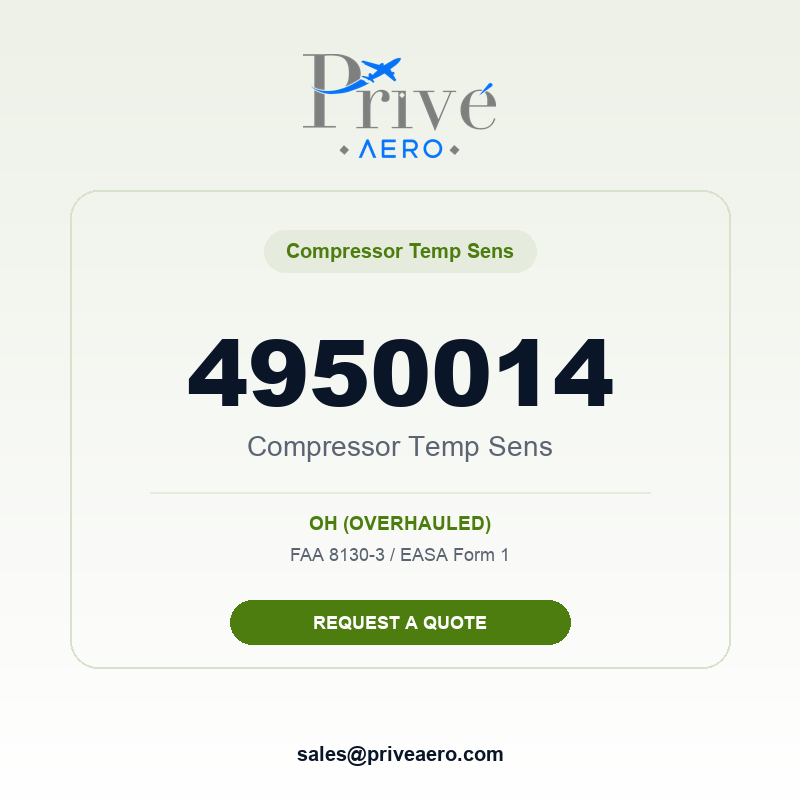 P/N 4950014 Compressor Temp Sens 4950014 Compressor Temp Sens – Privé Aero