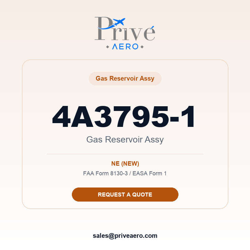 P/N 4A3795-1 Gas Reservoir Assy 4A3795-1 Gas Reservoir Assy – Privé Aero