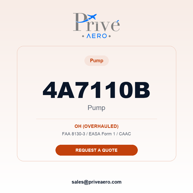 P/N 4A7110B PUMP 4A7110B PUMP – Privé Aero