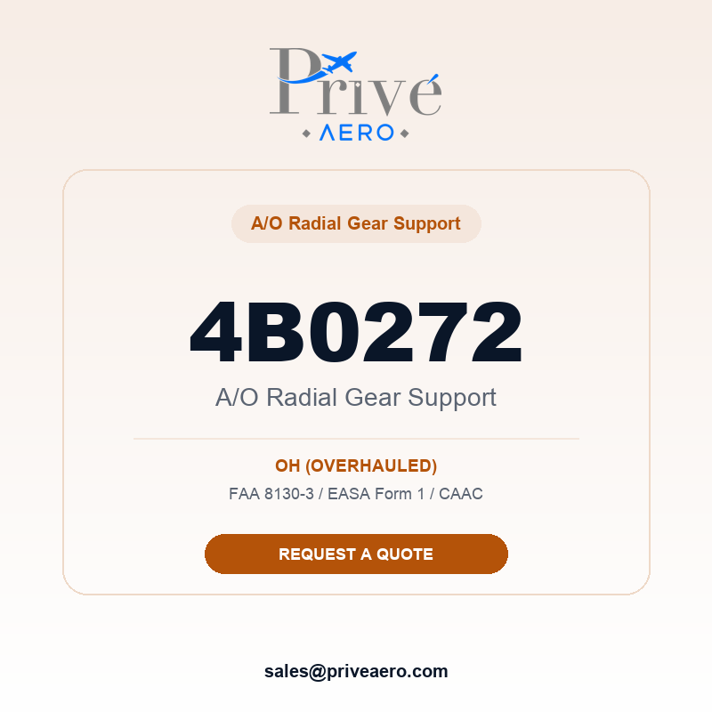 P/N 4B0272 A/O RADIAL GEAR SUPPORT 4B0272 A/O RADIAL GEAR SUPPORT – Privé Aero