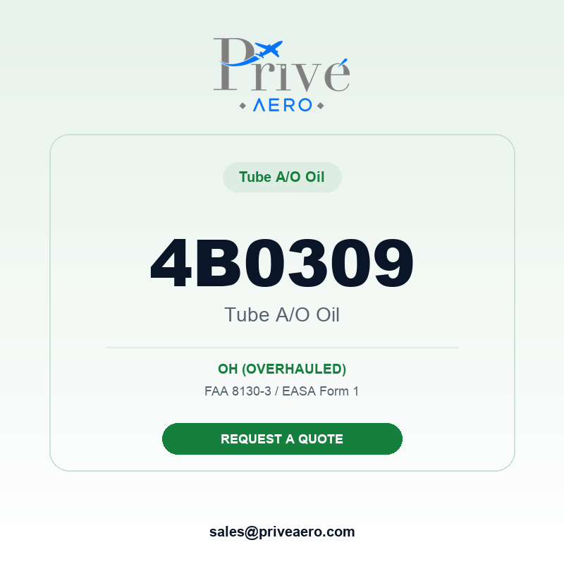 P/N 4B0309 Tube A/O Oil 4B0309 Tube A/O Oil – Privé Aero