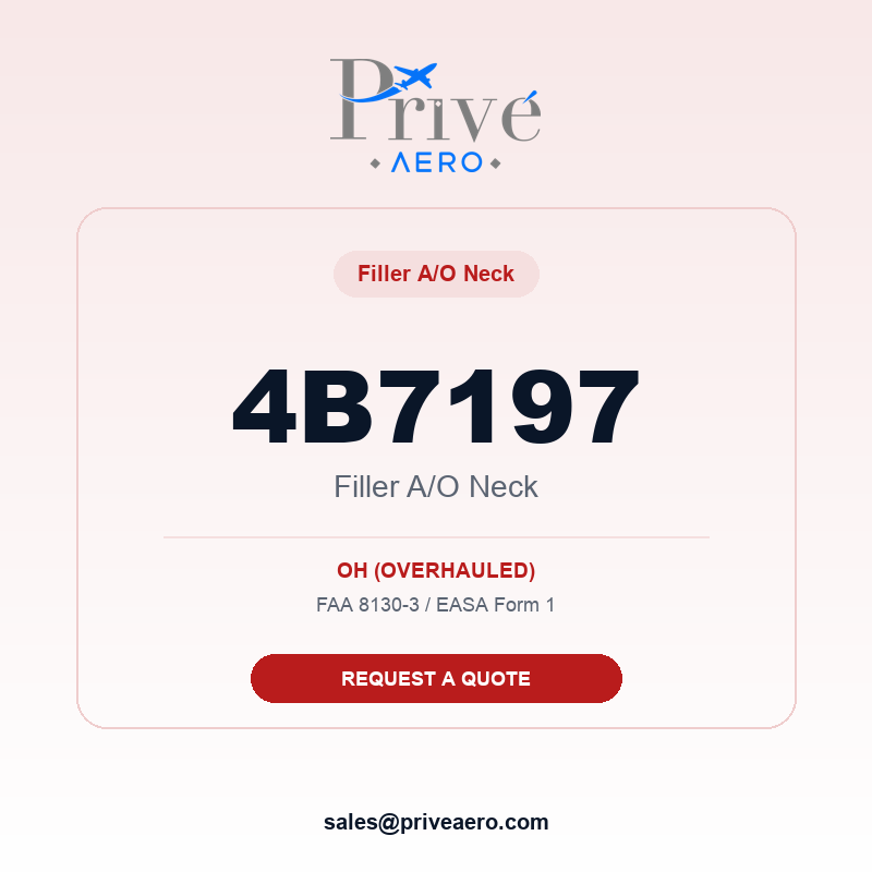 P/N 4B7197 Filler A/O Neck 4B7197 Filler A/O Neck – Privé Aero