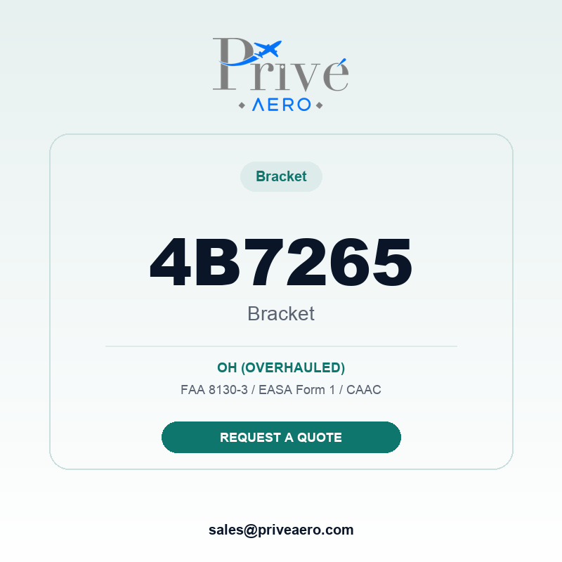 P/N 4B7265 BRACKET 4B7265 BRACKET – Privé Aero