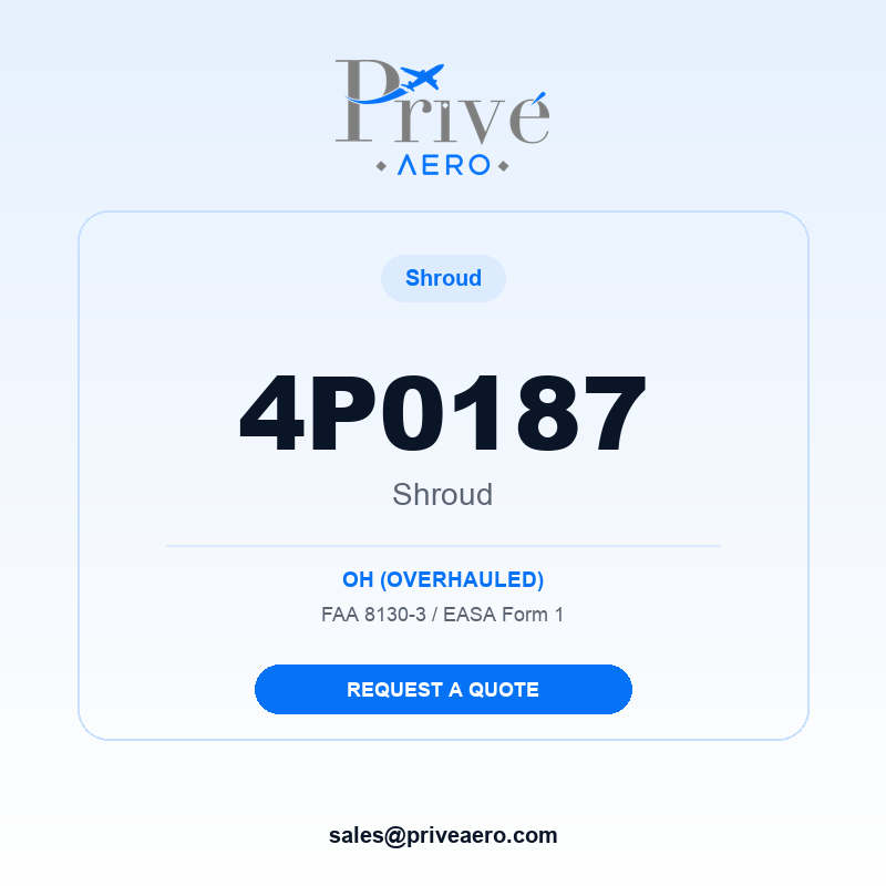 P/N 4P0187 Shroud 4P0187 Shroud – Privé Aero