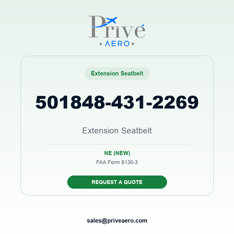 P/N 501848-431-2269 Extension Seatbelt 501848-431-2269 Extension Seatbelt – Privé Aero