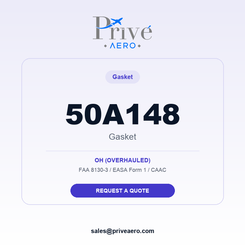 P/N 50A148 GASKET 50A148 GASKET – Privé Aero
