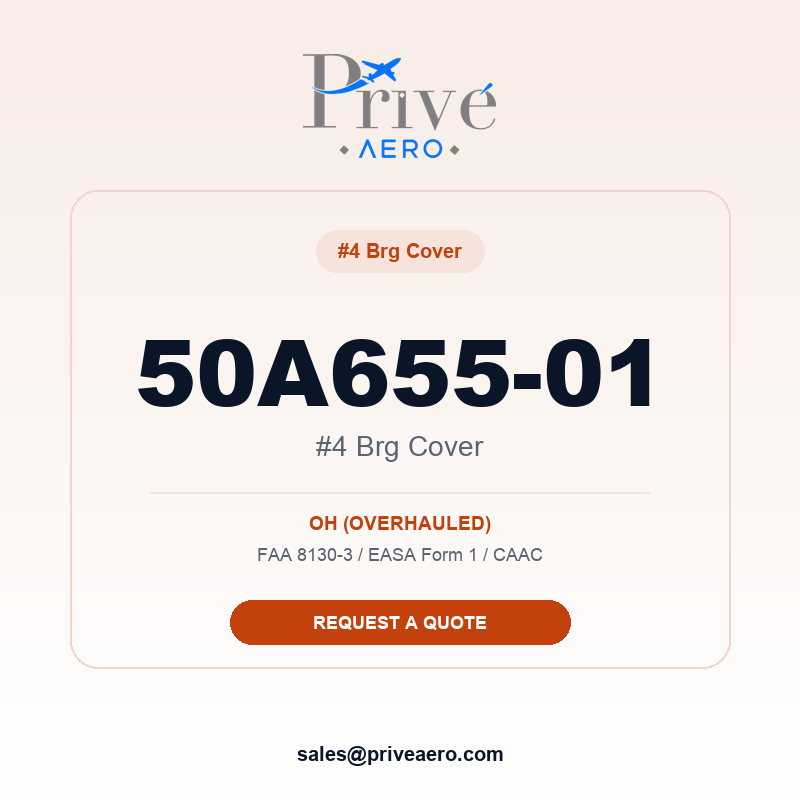 P/N 50A655-01 #4 BRG COVER 50A655-01 #4 BRG COVER – Privé Aero